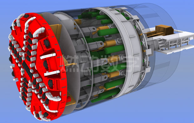 隧道盾构机三维动画制
