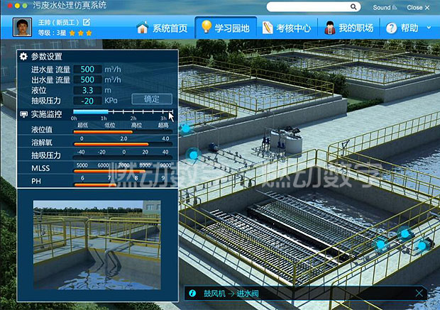 膜生物反应器MBR的运行与控制三维仿真教学